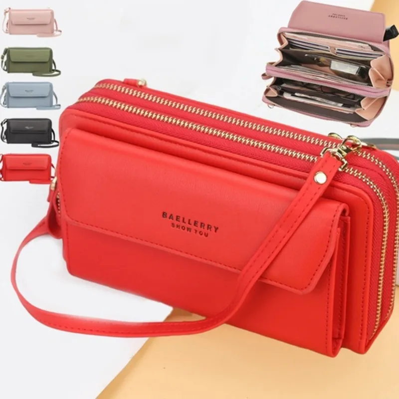 Women Long Wallet Korean Version Crossbody Bag Double Zipper Large Capacity Clutch Bag Shoulder Handbag Female Mobile Phone Bag
Women Long Wallet Korean Version Crossbody Bag Double Zipper Large Capacity Clutch Bag Shoulder Handbag Female Mobile Phone Bag