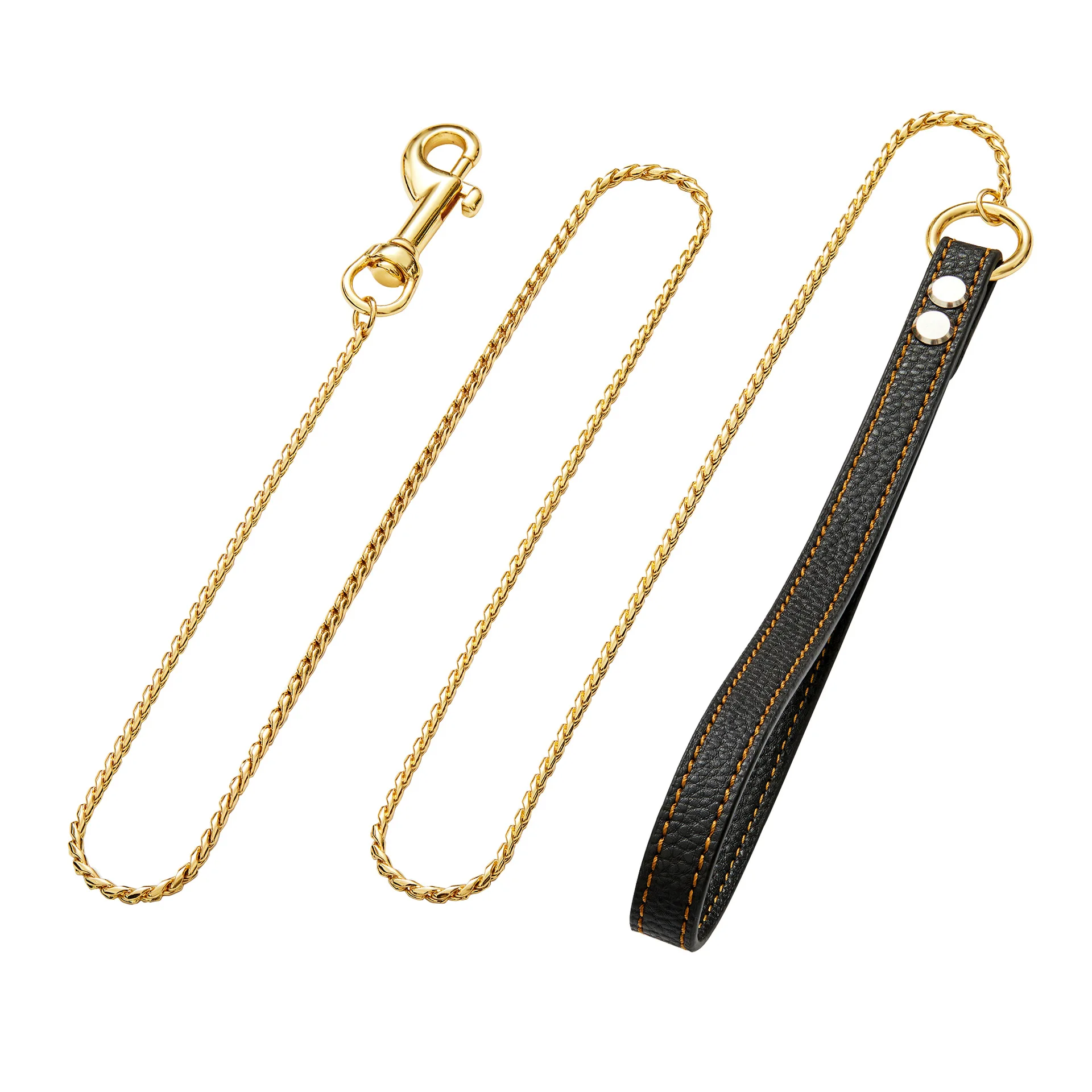 Stainless steel Large Dog Leash short chain Big Dog Lead Comfortable leather handle traction rope Metal chain Large Dog Leashes
Stainless steel Large Dog Leash short chain Big Dog Lead Comfortable leather handle traction rope Metal chain Large Dog Leashes