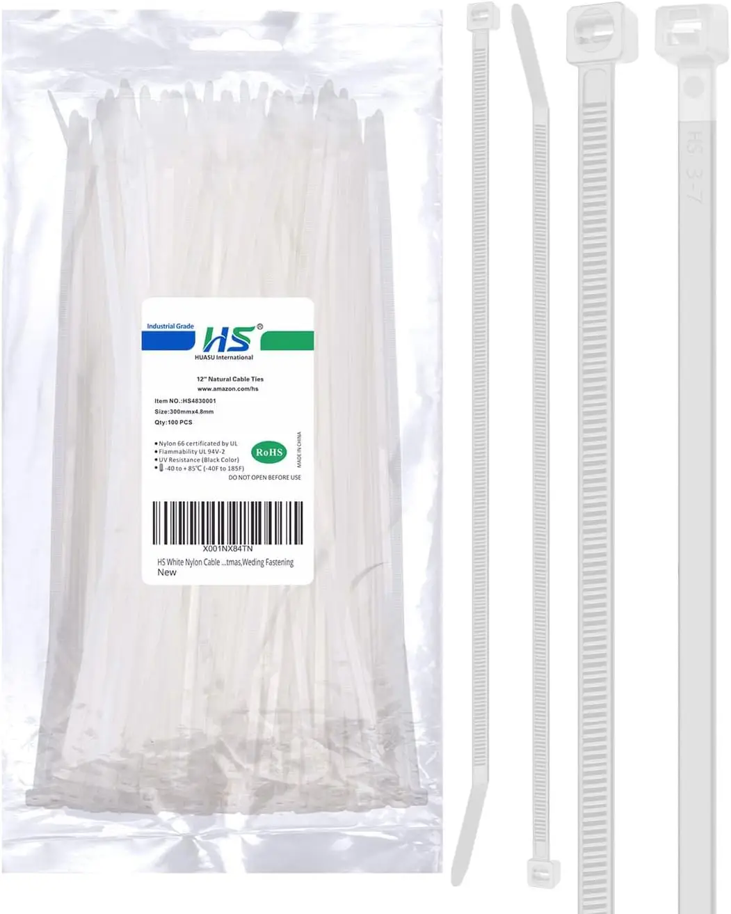 12 Inch Nylon Cable Ties Heavy Duty 50 Lbs for Outdoor Privacy Fence and Electrical Wire Management 100 Pack White
12 Inch Nylon Cable Ties Heavy Duty 50 Lbs for Outdoor Privacy Fence and Electrical Wire Management 100 Pack White