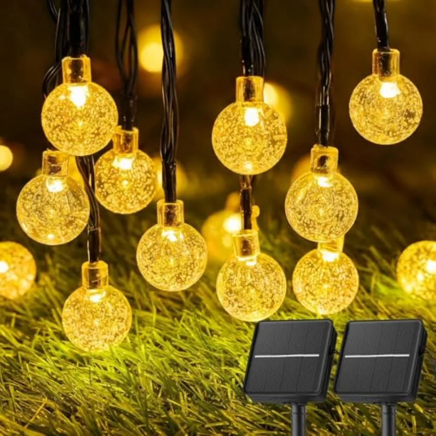 Solar String Lights Outdoor Waterproof, 2 Pack Total 120 LED 73 Feet, Solar Powered Patio Lights with 8 Lighting Modes for Gard
Solar String Lights Outdoor Waterproof, 2 Pack Total 120 LED 73 Feet, Solar Powered Patio Lights with 8 Lighting Modes for Gard