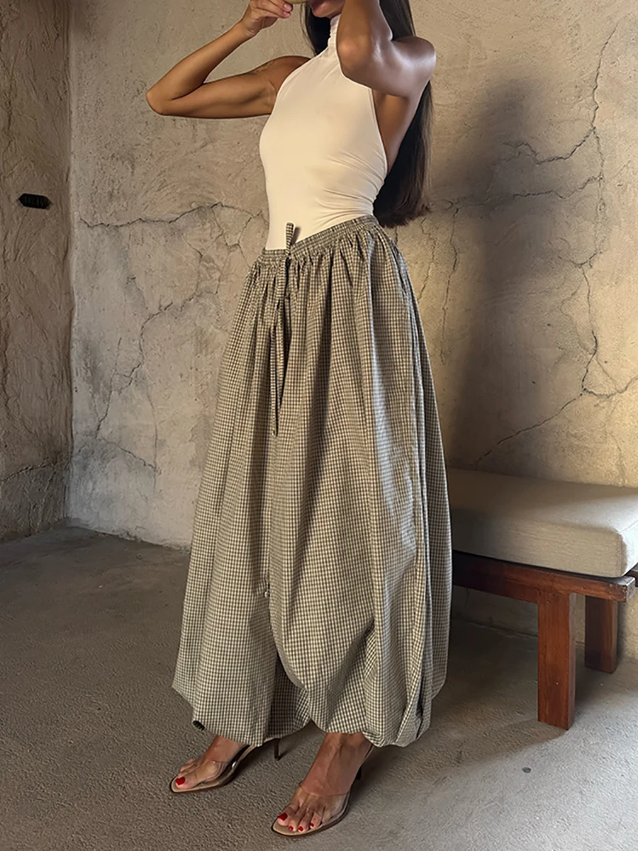 Ultra Loose Plaid Lantern Pants Bubble Pants Wide Leg Trousers with Belt Natural Waist Casual Pants for Women
Ultra Loose Plaid Lantern Pants Bubble Pants Wide Leg Trousers with Belt Natural Waist Casual Pants for Women