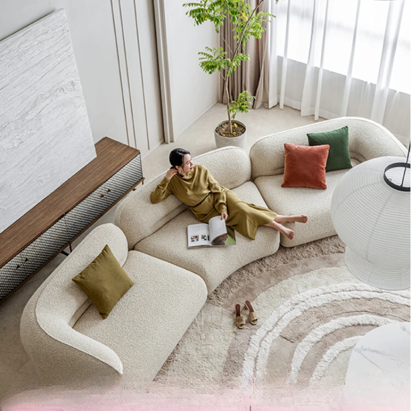 Bobo ball sofa curved fabric living room cream style Internet celebrity small apartment straight row lamb wool simple
Bobo ball sofa curved fabric living room cream style Internet celebrity small apartment straight row lamb wool simple