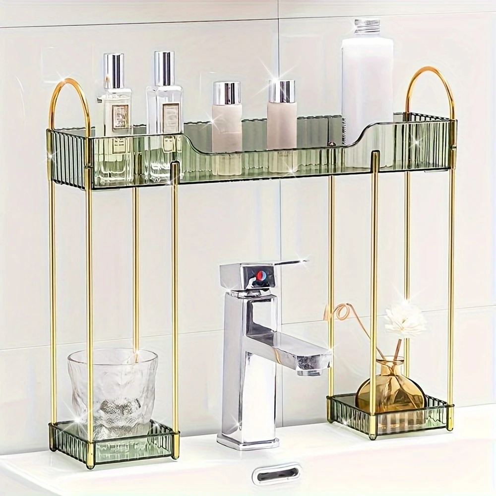 2-Tier Bathroom Countertop Organizer, Multicolor Plastic Storage Shelf for Cosmetics & Toiletries, Space-Saving Vanity Holder
2-Tier Bathroom Countertop Organizer, Multicolor Plastic Storage Shelf for Cosmetics & Toiletries, Space-Saving Vanity Holder