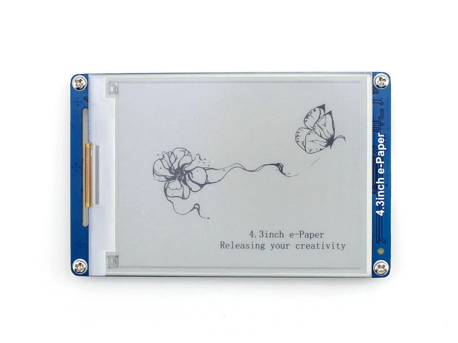 Waveshare 4.3 inch seriële interface elektronische paper display met embedded bibliotheken E-Ink display 800x600 resolutie
Waveshare 4.3 inch seriële interface elektronische paper display met embedded bibliotheken E-Ink display 800x600 resolutie