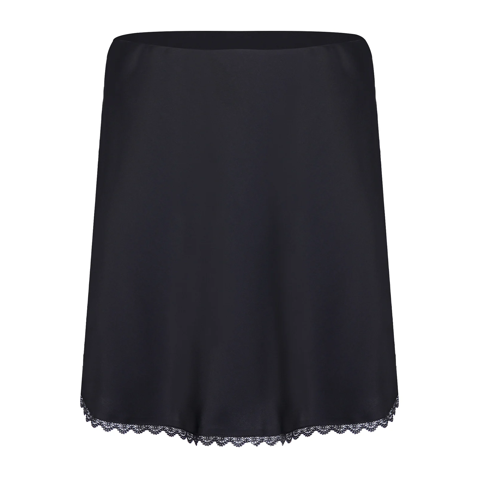 Womens Satiny High Waist Half Slip Skirt Elastic Waistband Waved Lace Trim Seamless Underskirt A-line Skirt for Work Daily Wear
Womens Satiny High Waist Half Slip Skirt Elastic Waistband Waved Lace Trim Seamless Underskirt A-line Skirt for Work Daily Wear