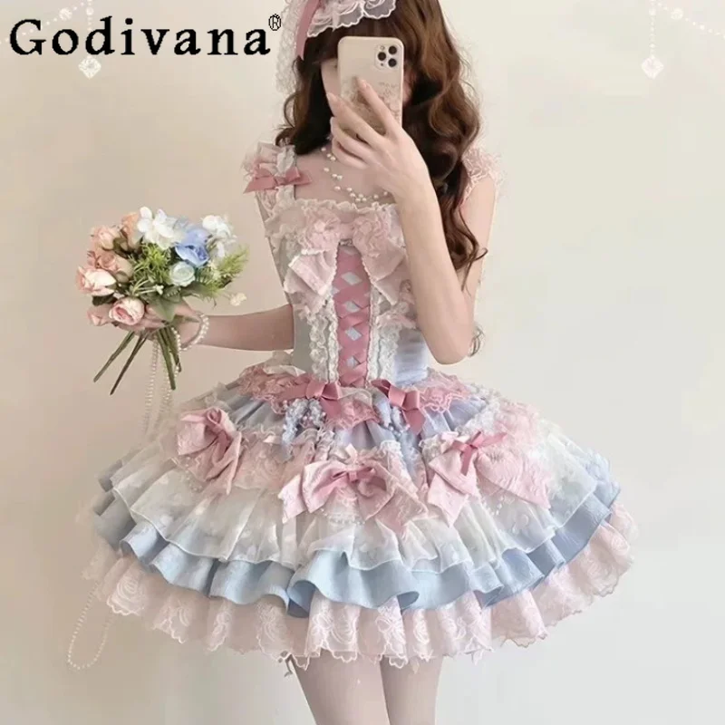 2026 New Sweet Lolita Pink Princess Jsk Suspender Dress Cute Slash Neck High Waist A-line Age Reduction Fairy Cake Dresses
2026 New Sweet Lolita Pink Princess Jsk Suspender Dress Cute Slash Neck High Waist A-line Age Reduction Fairy Cake Dresses