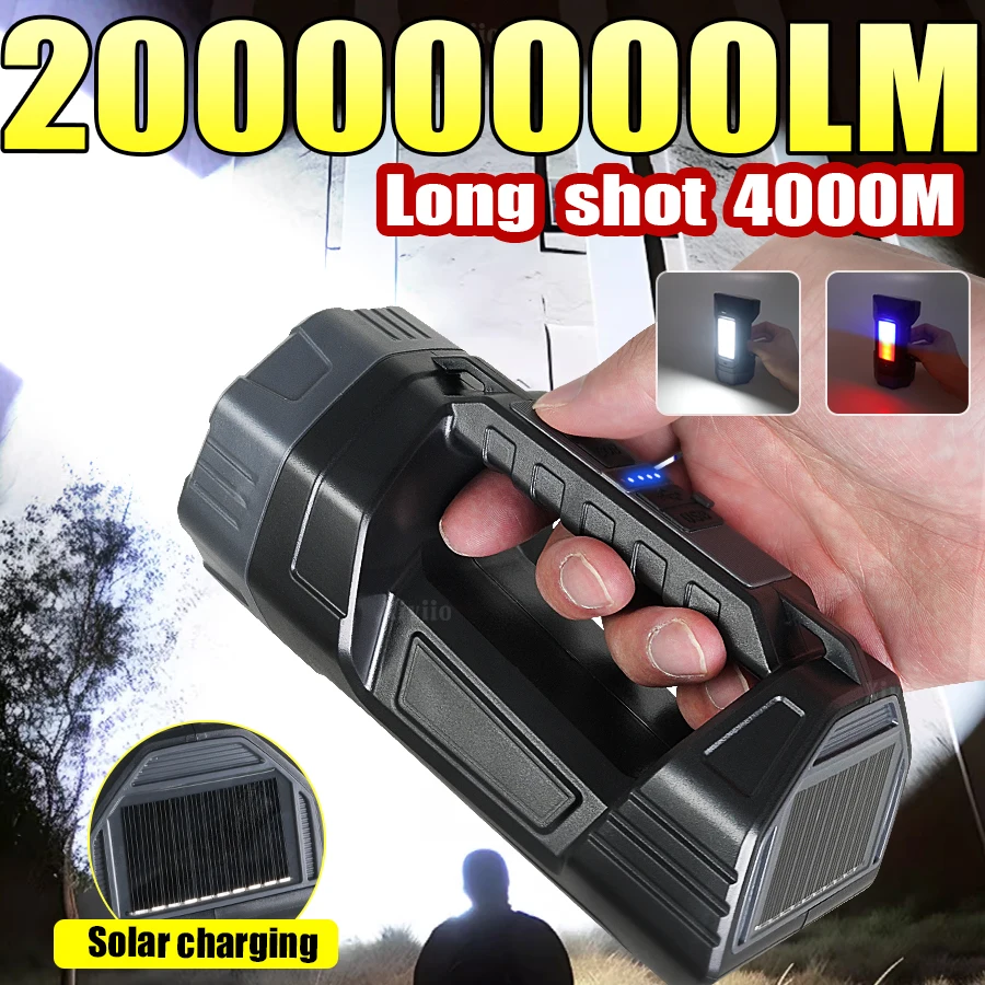 20000000LM Самый мощный светодиодный фонарик Перезаряжаемый фонарик Type-c Далекий COB Тактический фонарь Рыбалка Кемпинг Фонари
20000000LM Самый мощный светодиодный фонарик Перезаряжаемый фонарик Type-c Далекий COB Тактический фонарь Рыбалка Кемпинг Фонари