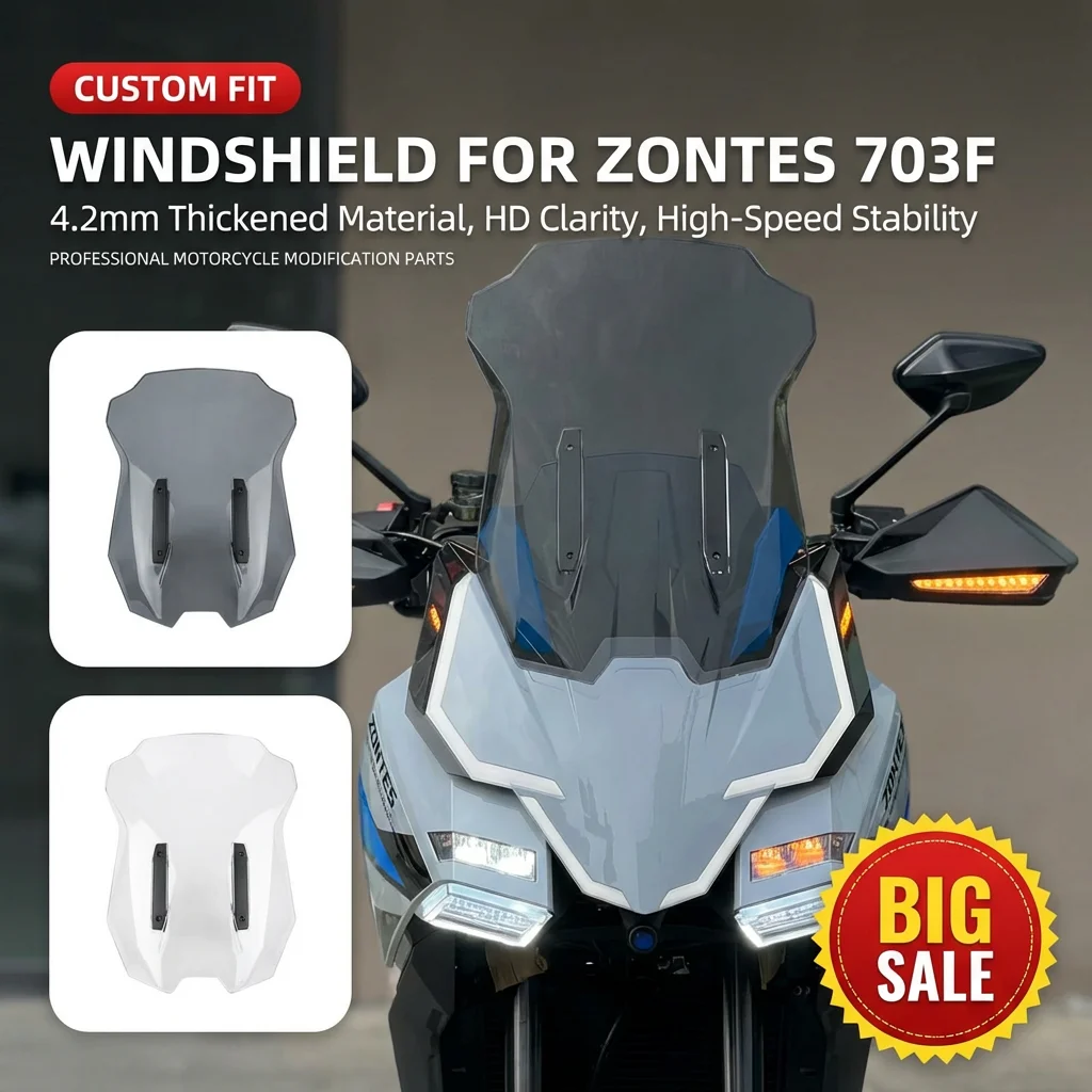 Windshield for Zontes 703F Motorcycle Windscreen Extension 4.2mm Thickened Touring Spoiler Modified Accessories Replacement Part
Windshield for Zontes 703F Motorcycle Windscreen Extension 4.2mm Thickened Touring Spoiler Modified Accessories Replacement Part