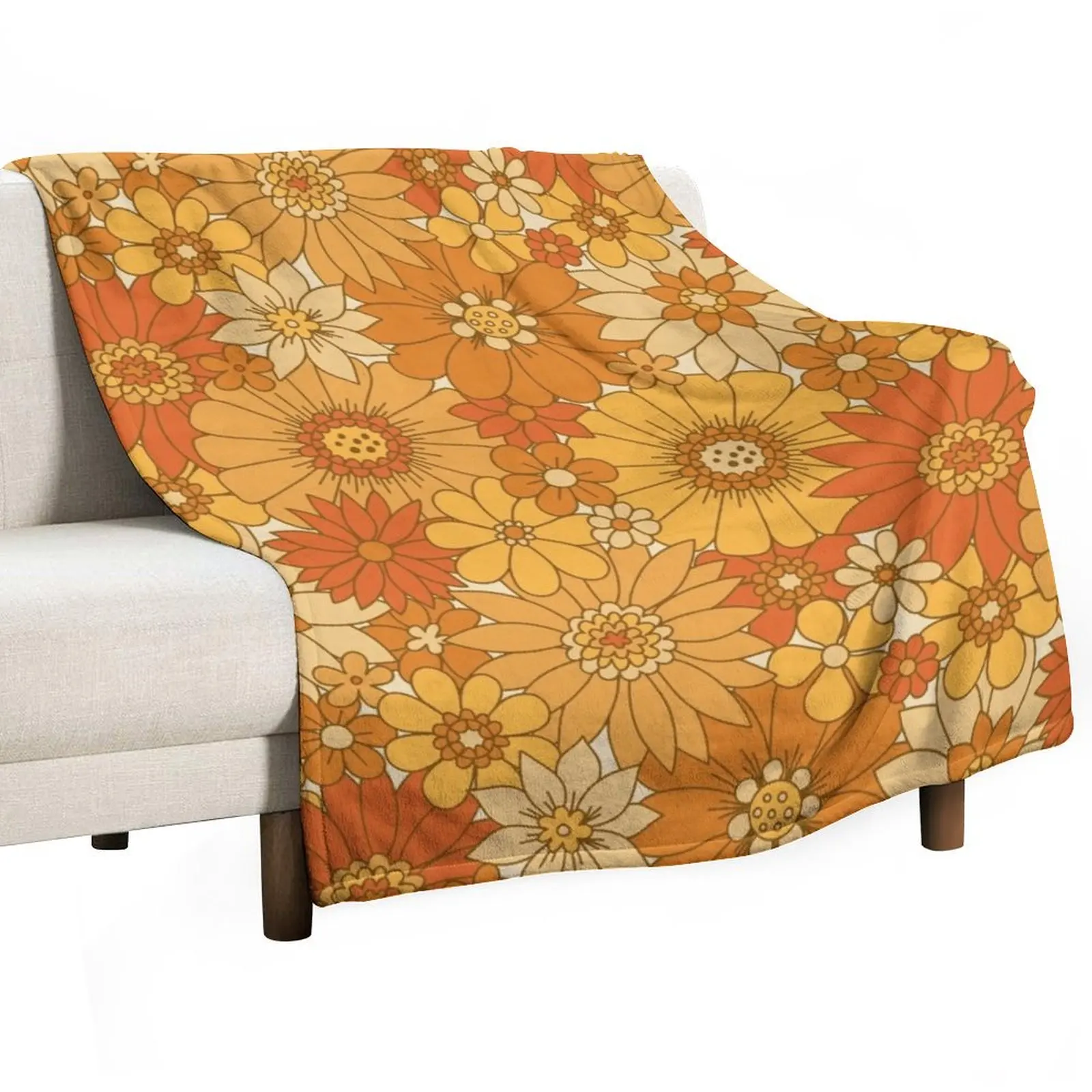 70s Retro Daisy Floral - Harvest Throw Blanket Soft Warm Blanket Gift for Grandparents
70s Retro Daisy Floral - Harvest Throw Blanket Soft Warm Blanket Gift for Grandparents