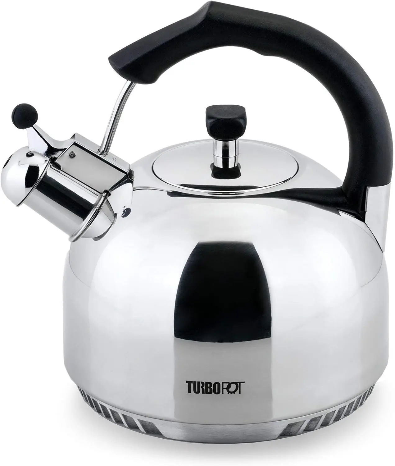 FreshAir Rapid Boil Stainless Steel 2.5 qt. Tea Kettle by , Time-and-Energy Saving Cookware for Gas Stove
FreshAir Rapid Boil Stainless Steel 2.5 qt. Tea Kettle by , Time-and-Energy Saving Cookware for Gas Stove