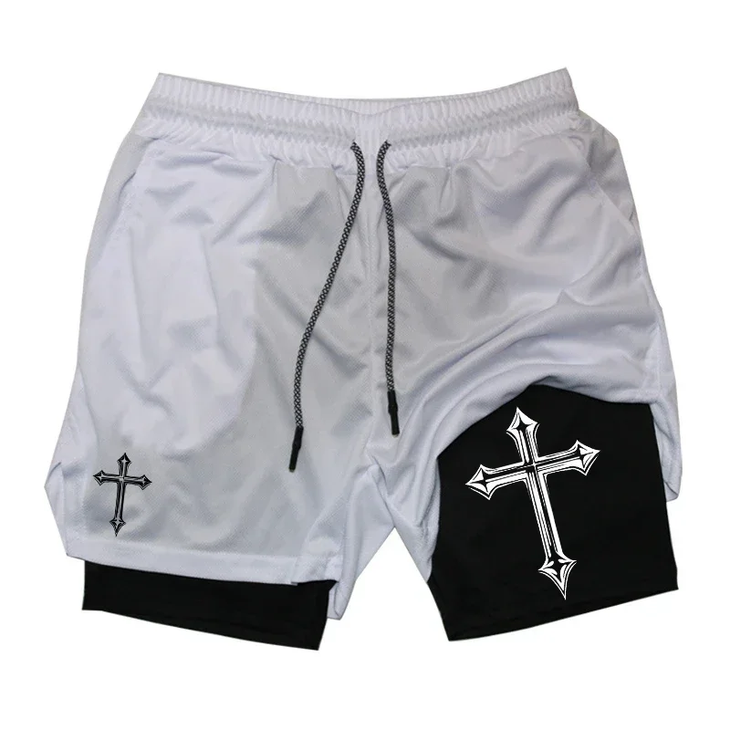 Men's shorts, summer double-layer sports running pants, beach swimming with compression pads, phone pocket towel rings, breathab
Men's shorts, summer double-layer sports running pants, beach swimming with compression pads, phone pocket towel rings, breathab