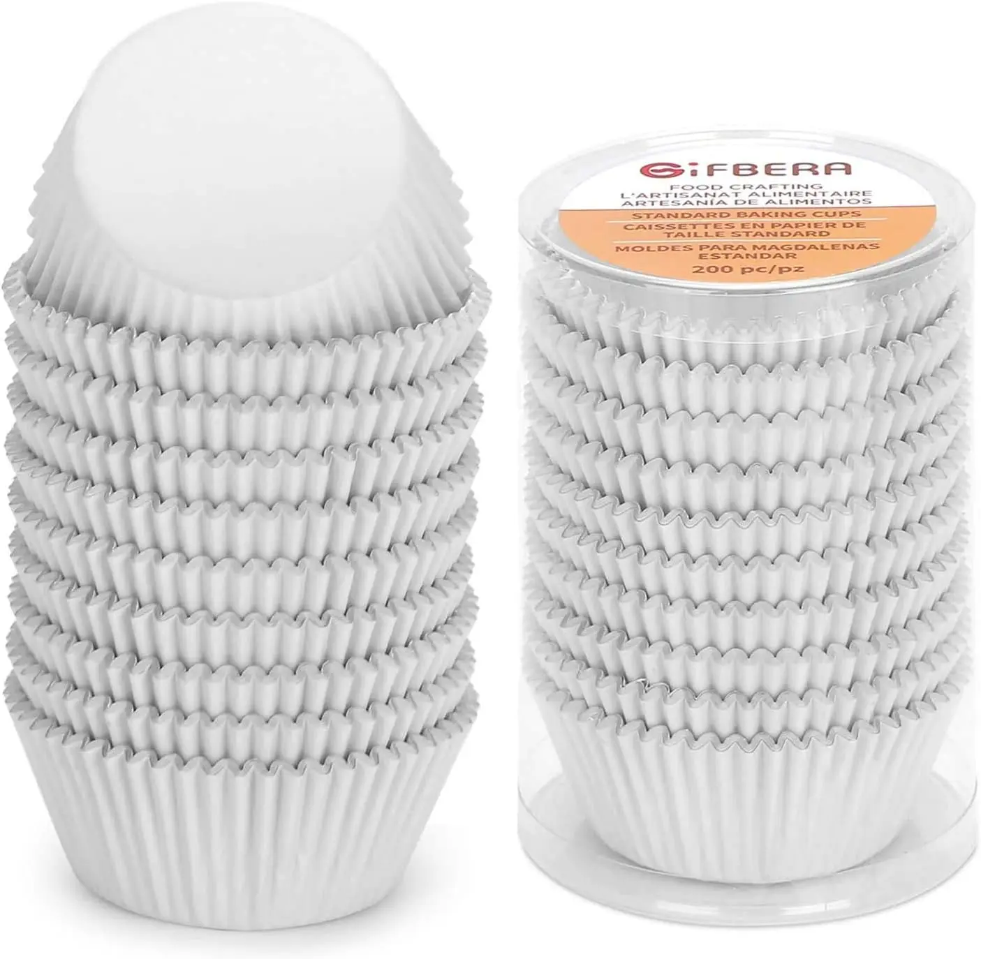 White Metallic Foil Cupcake Liners, Standard Size Baking Cups, 200-Pack for Parties
White Metallic Foil Cupcake Liners, Standard Size Baking Cups, 200-Pack for Parties