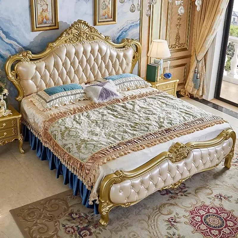 European Couple Bed Modern King Size Wood Storage Bedroom Bed Luxury Multifunctional Camas De Casal De Luxo Home Furniture
European Couple Bed Modern King Size Wood Storage Bedroom Bed Luxury Multifunctional Camas De Casal De Luxo Home Furniture