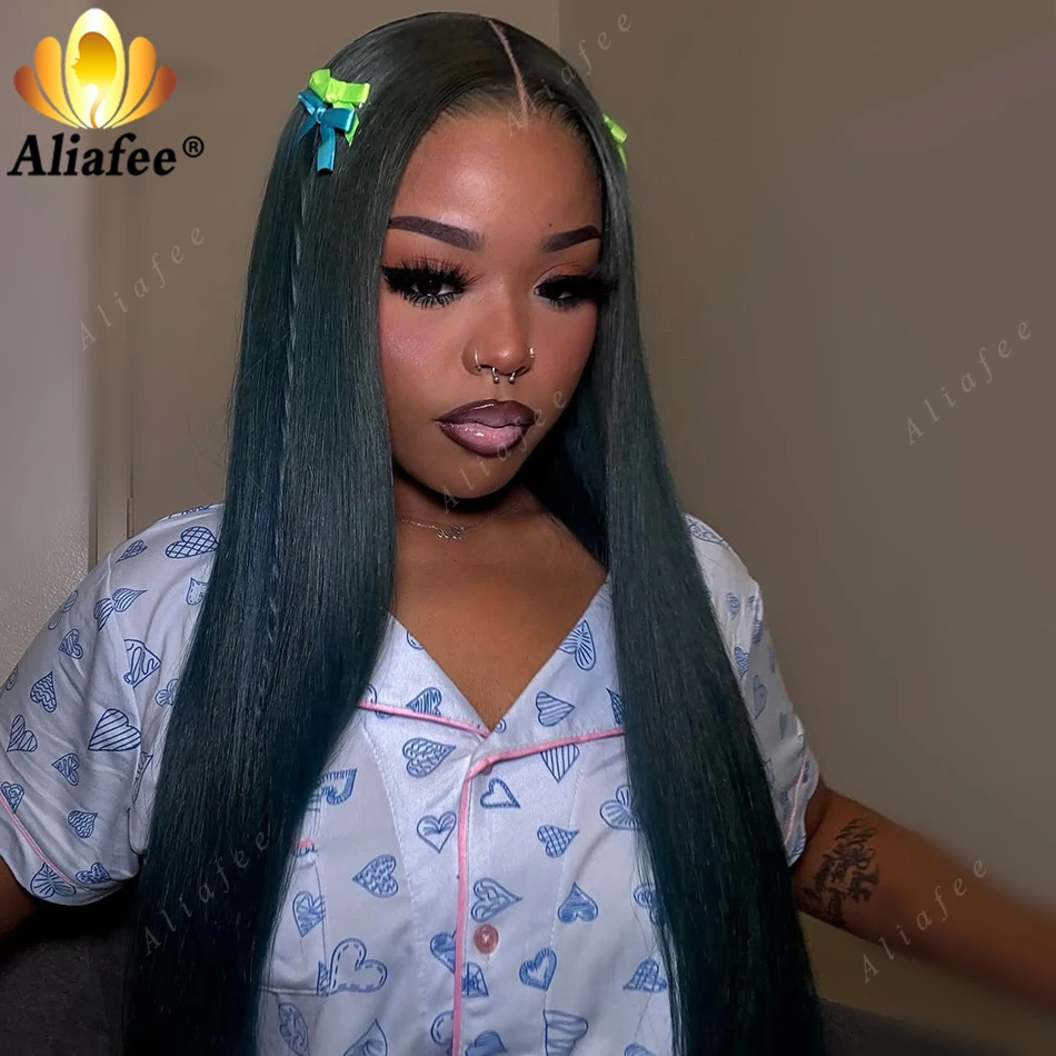 Premium Deep Teal Green Straight Human Hair Wig 13x6 Transparent Lace Frontal Long Silky Pre Plucked Colored Cosplay Hair Wig
Premium Deep Teal Green Straight Human Hair Wig 13x6 Transparent Lace Frontal Long Silky Pre Plucked Colored Cosplay Hair Wig