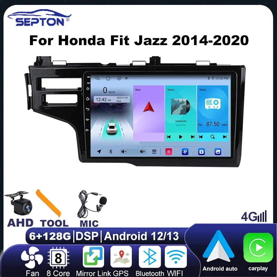 Автомобильный радиоприемник SEPTON CarPlay Android Auto, мультимедийный плеер для Honda Fit Jazz 2014-2020, автомобильные стереоприемники, автомобильная интеллектуальная система
Автомобильный радиоприемник SEPTON CarPlay Android Auto, мультимедийный плеер для Honda Fit Jazz 2014-2020, автомобильные стереоприемники, автомобильная интеллектуальная система