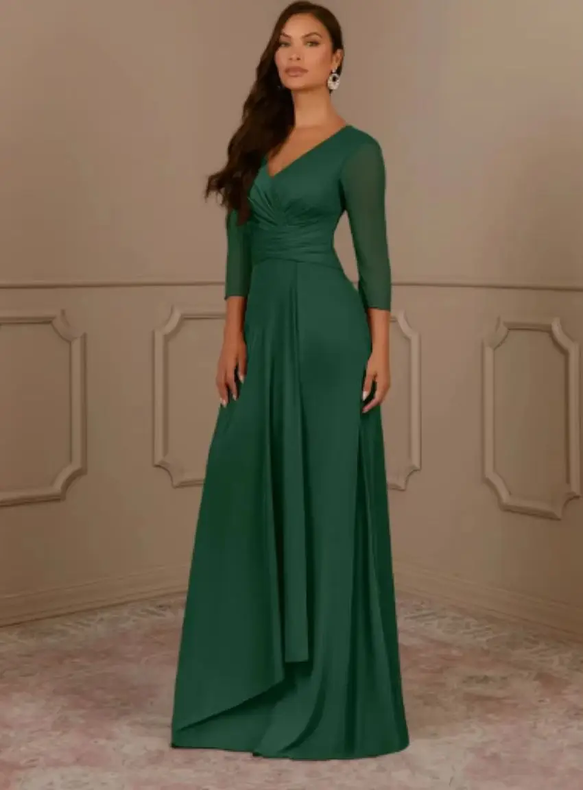 Othray 3/4 Sleeve Chiffon Wedding Guest Dress Prom Evening Gown Dark Green Mermaid Mother Of The Bride Dress for Wedding
Othray 3/4 Sleeve Chiffon Wedding Guest Dress Prom Evening Gown Dark Green Mermaid Mother Of The Bride Dress for Wedding