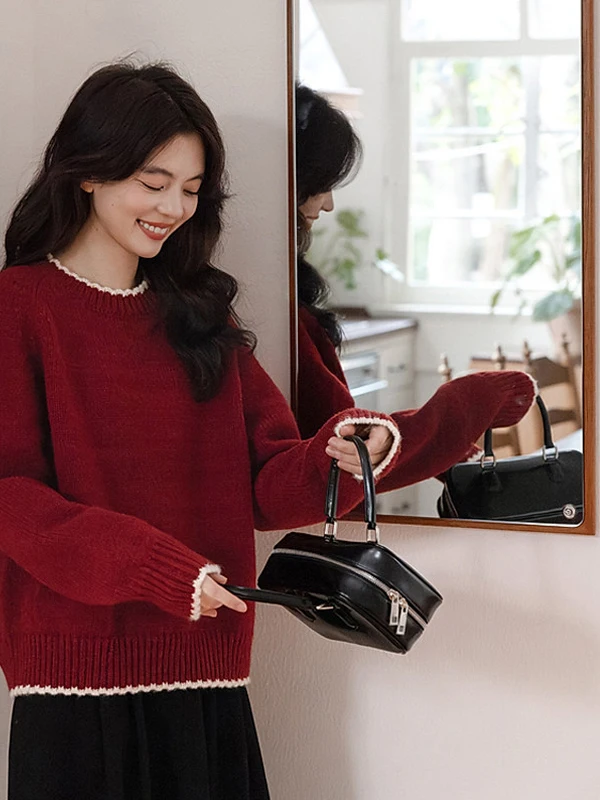 Retro Red Women's Sweater 2026 Autumn Winter New Loose Lazy Style round Neck Long Sleeve Knitted Shirt Versatile Design Commu...
Retro Red Women's Sweater 2026 Autumn Winter New Loose Lazy Style round Neck Long Sleeve Knitted Shirt Versatile Design Commu...
