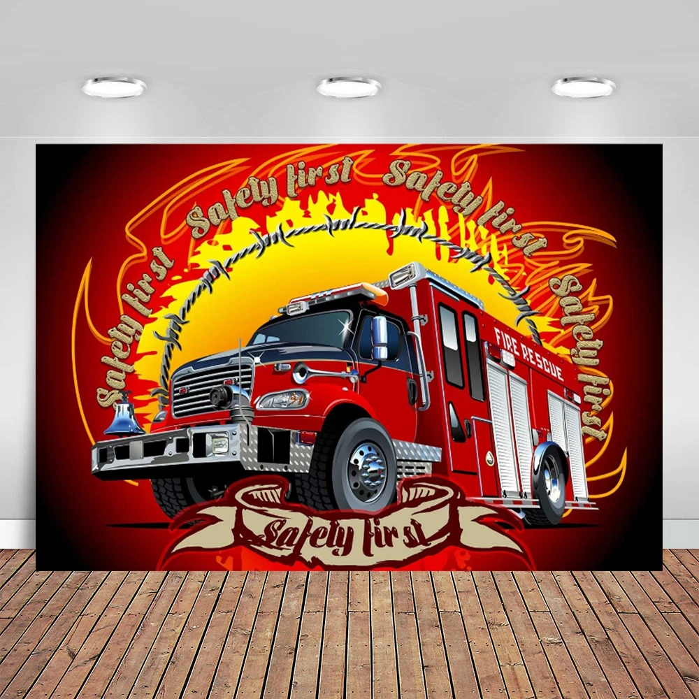 Fire Truck Backdrop Happy Birthday Party Decoration Safety First Fire Truck Photography Background Banner Baby Boy Child Party
Fire Truck Backdrop Happy Birthday Party Decoration Safety First Fire Truck Photography Background Banner Baby Boy Child Party