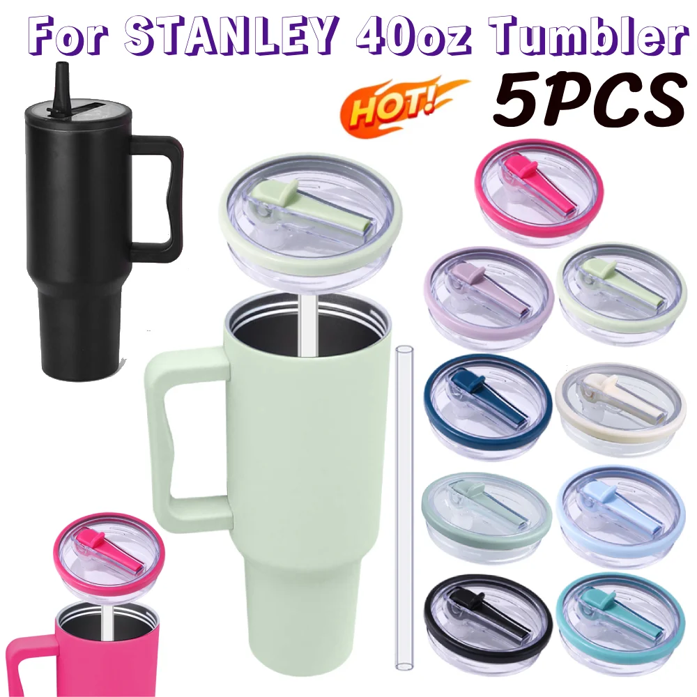 40Oz Tumbler Flip Straw Lid Replacement Spill Proof Reusable Tumbler Cover Splash Resistant for Stanley 40oz Mug Accessories
40Oz Tumbler Flip Straw Lid Replacement Spill Proof Reusable Tumbler Cover Splash Resistant for Stanley 40oz Mug Accessories