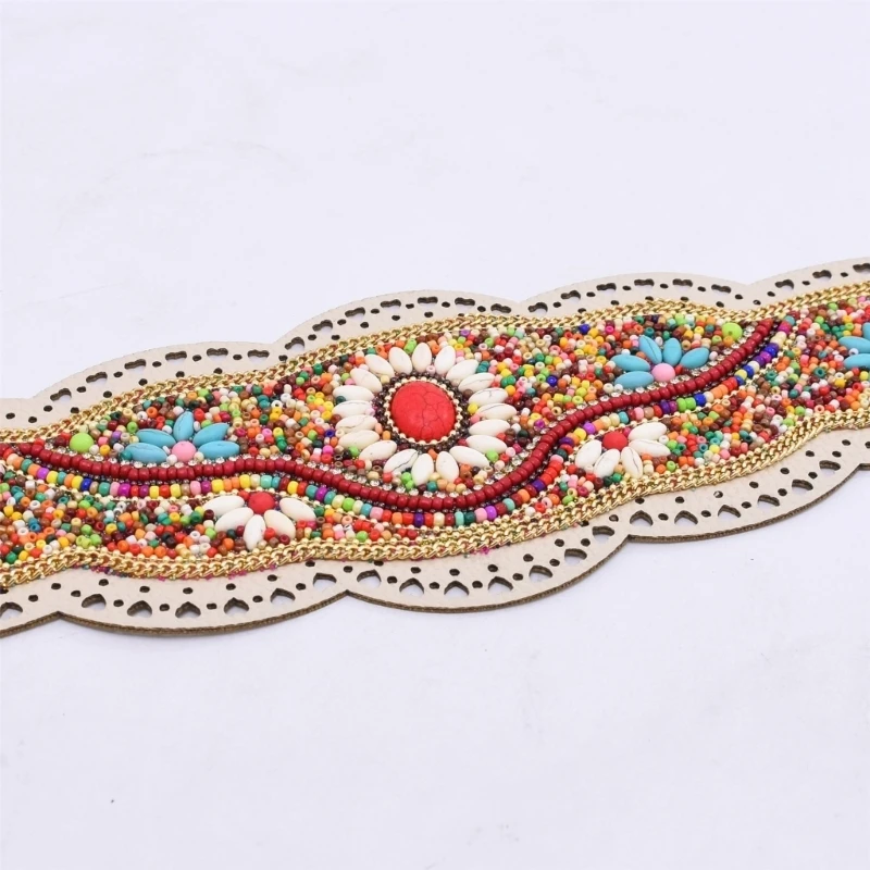 Bohemian Stretch Waist Belt Waistband with Ethnic Beads Accent Adjustable Wide Cinching Band for Dresses and Skirts 6XDA
Bohemian Stretch Waist Belt Waistband with Ethnic Beads Accent Adjustable Wide Cinching Band for Dresses and Skirts 6XDA