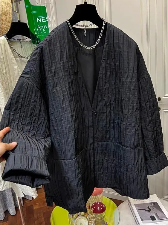 plus Size Casual Sle Pleated Suit Jaet Women's Autumn Winter New Loose Simple Commuter Versatile West Coat Ele
plus Size Casual Sle Pleated Suit Jaet Women's Autumn Winter New Loose Simple Commuter Versatile West Coat Ele