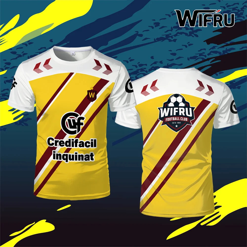 WIFRU Fashion Men's Sports Jersey Geometric Print Short-sleeved Tops Fitness Training Breathable Quick-drying Football T-shirt
WIFRU Fashion Men's Sports Jersey Geometric Print Short-sleeved Tops Fitness Training Breathable Quick-drying Football T-shirt