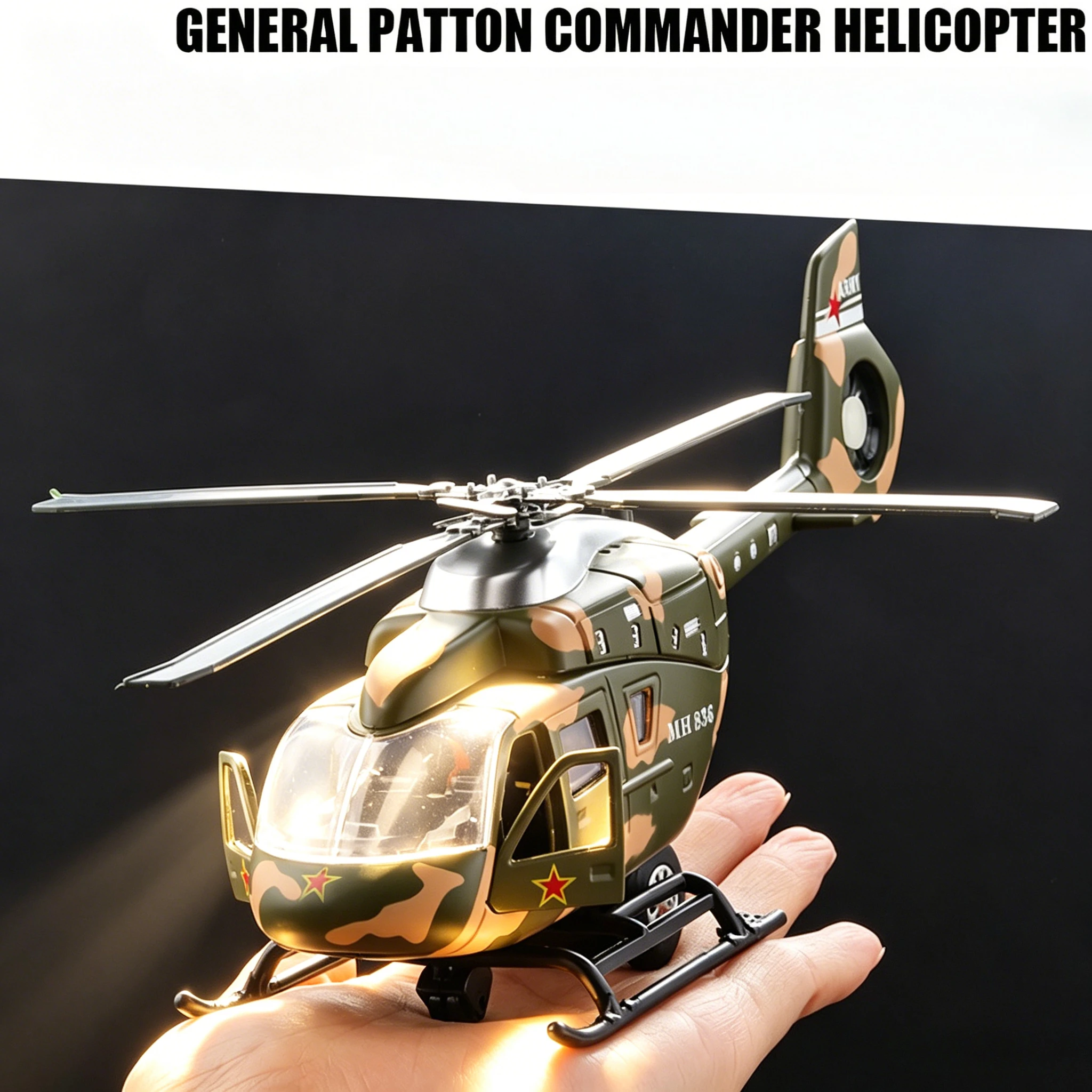 Armed Helicopter Alloy Model with Lights, Music, and Pullback for Kids - Aviation Military Model Toy
Armed Helicopter Alloy Model with Lights, Music, and Pullback for Kids - Aviation Military Model Toy