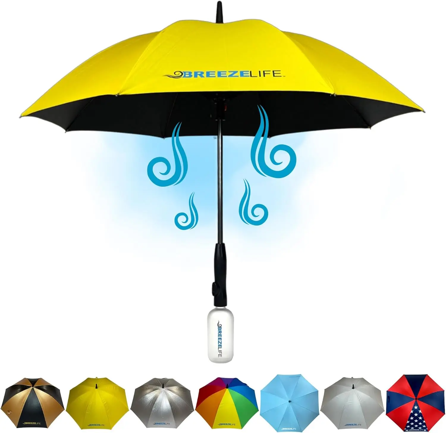 Portable Sun Umbrella with Built-in Fan and Mister for Outdoor Cooling, Yellow
Portable Sun Umbrella with Built-in Fan and Mister for Outdoor Cooling, Yellow