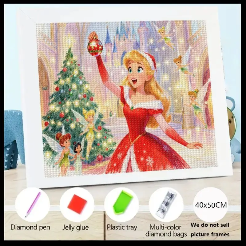 1 шт., 5D полная дрель, набор для алмазной живописи «сделай сам», Рождественская принцесса Аврора и сказочные друзья, волшебный замок, сцена с праздничным рождеством
1 шт., 5D полная дрель, набор для алмазной живописи «сделай сам», Рождественская принцесса Аврора и сказочные друзья, волшебный замок, сцена с праздничным рождеством