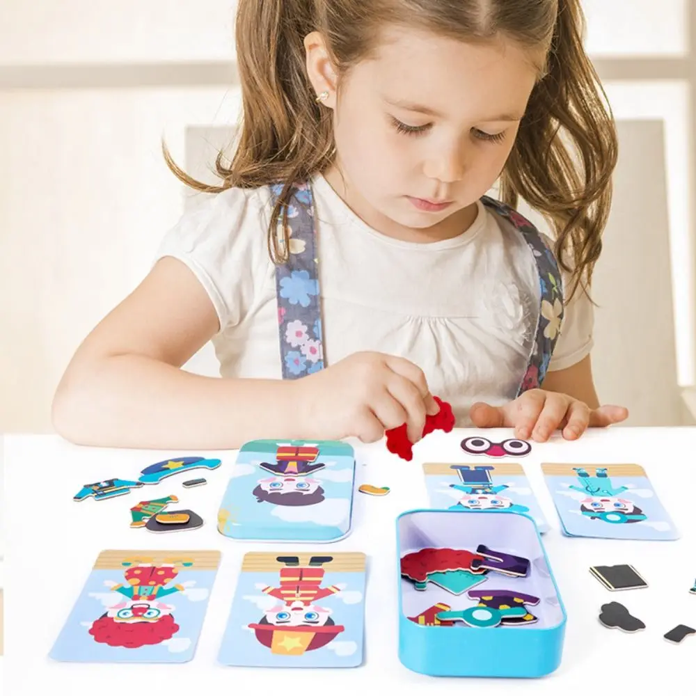 Creative Iron Magnetic Dress-up Puzzle 3D Dressing Clothes Costume Baby Jigsaw Refrigerator Magnet Tin Box Travel Toys
Creative Iron Magnetic Dress-up Puzzle 3D Dressing Clothes Costume Baby Jigsaw Refrigerator Magnet Tin Box Travel Toys