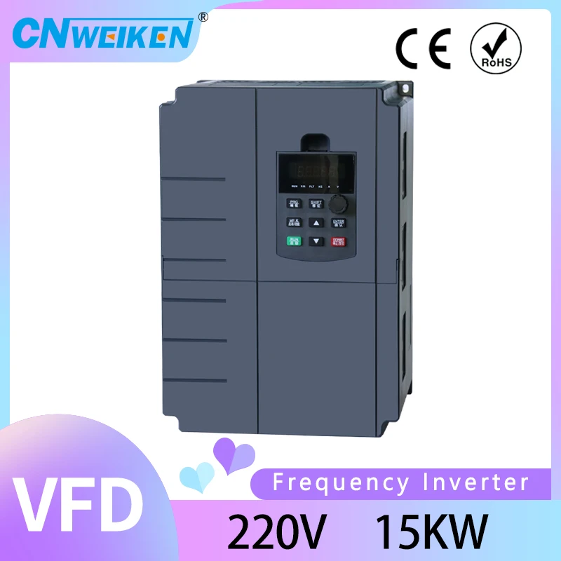 15KW VFD 220V 3 phase input 220V 3 phase output frequency converter vfd inverter Adjustable Speed Drive Frequency Inverter
15KW VFD 220V 3 phase input 220V 3 phase output frequency converter vfd inverter Adjustable Speed Drive Frequency Inverter