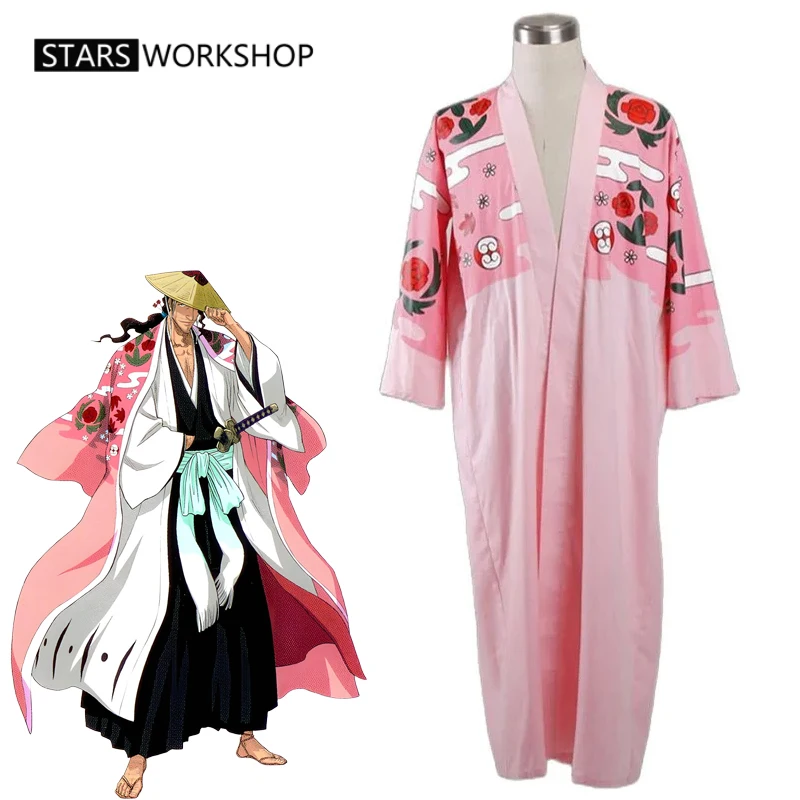 Аниме Bleach Gotei 13 8th Division Captain Kyoraku Shunsui костюмы для косплея розовый плащ накидка Хэллоуин карнавальный костюм для вечеринки
Аниме Bleach Gotei 13 8th Division Captain Kyoraku Shunsui костюмы для косплея розовый плащ накидка Хэллоуин карнавальный костюм для вечеринки