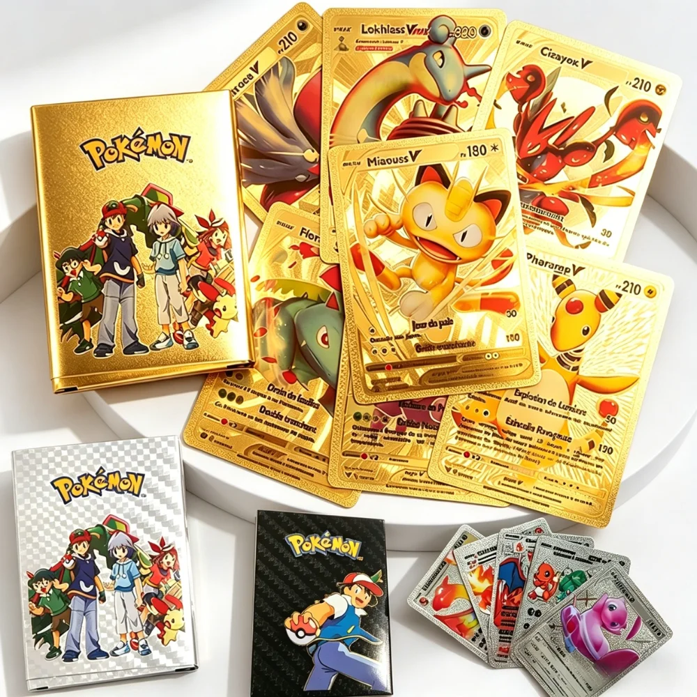 Pokemon Card Gold Silver Black Vmax GX V Card Collection Battle Colorful Card English Child Toys Christmas Gifts
Pokemon Card Gold Silver Black Vmax GX V Card Collection Battle Colorful Card English Child Toys Christmas Gifts