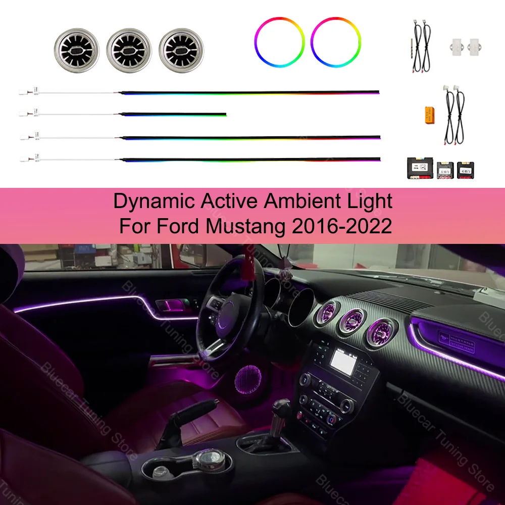 Dynamic Active Ambient Light For Ford Mustang 2016-2022 LHD RHD Ambient Light Strip Car Interior Symphony Atmosphere Lamp
Dynamic Active Ambient Light For Ford Mustang 2016-2022 LHD RHD Ambient Light Strip Car Interior Symphony Atmosphere Lamp