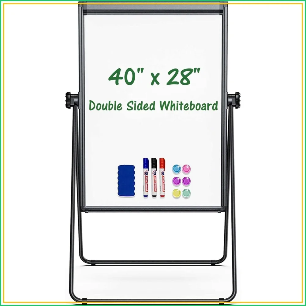 Double Sided Magnetic Dry Erase Board 40x28 inches, Height Adjustable Flip Chart Easel with Hooks for Teaching Presentation
Double Sided Magnetic Dry Erase Board 40x28 inches, Height Adjustable Flip Chart Easel with Hooks for Teaching Presentation
