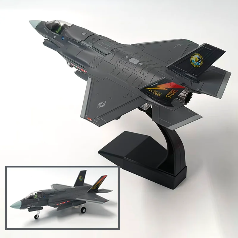 Литая под давлением масштаб 1:72 F-35B F35B, модель из сплава стелс-истребителя для демонстрации коллекций, праздничные подарки, игрушки
Литая под давлением масштаб 1:72 F-35B F35B, модель из сплава стелс-истребителя для демонстрации коллекций, праздничные подарки, игрушки