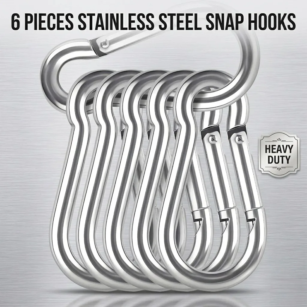 Carabiner Clip Spring Snap Hook Heavy Duty Stainless Steel Quick Link Lock Ring M4 M5 M6 For Outdoor Camping Hiking 3 Pieces
Carabiner Clip Spring Snap Hook Heavy Duty Stainless Steel Quick Link Lock Ring M4 M5 M6 For Outdoor Camping Hiking 3 Pieces