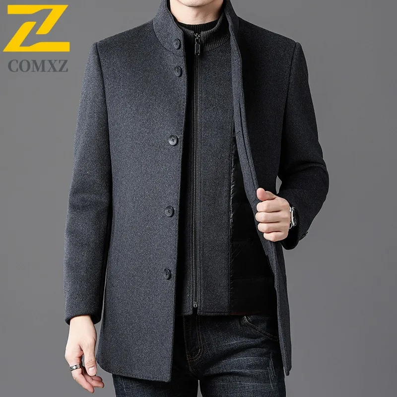 COMXZ Overcoat Man Winter Long Turndown Collar Business Casual Woolen Trench Detachable Down Inner Layer Double Faced Garment
COMXZ Overcoat Man Winter Long Turndown Collar Business Casual Woolen Trench Detachable Down Inner Layer Double Faced Garment