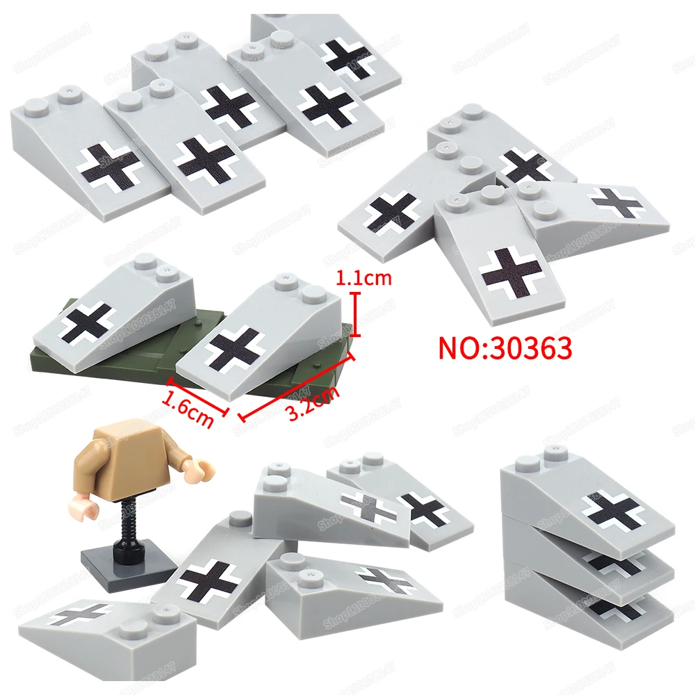 30363 White Frame Black + Pattern Building Block 2x4 Long Bevel Tiles Printed MOC figures WW2 Military Model Parts Gift DIY Toys
30363 White Frame Black + Pattern Building Block 2x4 Long Bevel Tiles Printed MOC figures WW2 Military Model Parts Gift DIY Toys