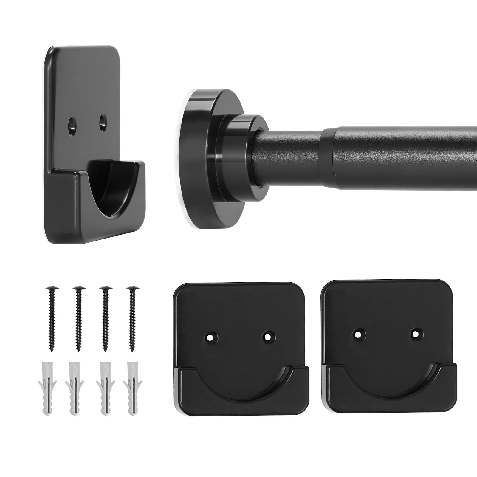 Uimoso Adjustable Tension Shower Rod 28-76 in Stainless Steel, Black Finish
Uimoso Adjustable Tension Shower Rod 28-76 in Stainless Steel, Black Finish