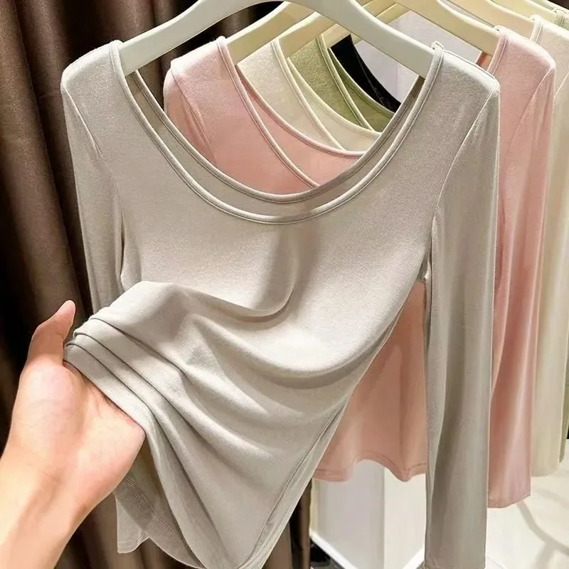 Women's Multi-Color Long Sleeve Top V-Neck Slim-Fit Soft Fabric Basic Blouse for Daily Casual WearYY12
Women's Multi-Color Long Sleeve Top V-Neck Slim-Fit Soft Fabric Basic Blouse for Daily Casual WearYY12
