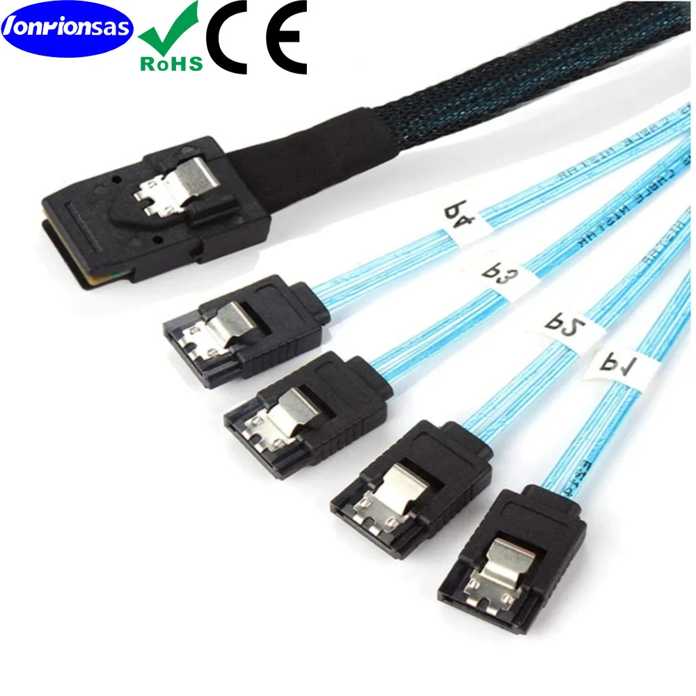 MiniSAS 36Pin SFF8087 to 7Pin SATA Target/Backplane, Host/Controller Compatible with PERC H310, RAID Controller 0.5m/1.0m
MiniSAS 36Pin SFF8087 to 7Pin SATA Target/Backplane, Host/Controller Compatible with PERC H310, RAID Controller 0.5m/1.0m