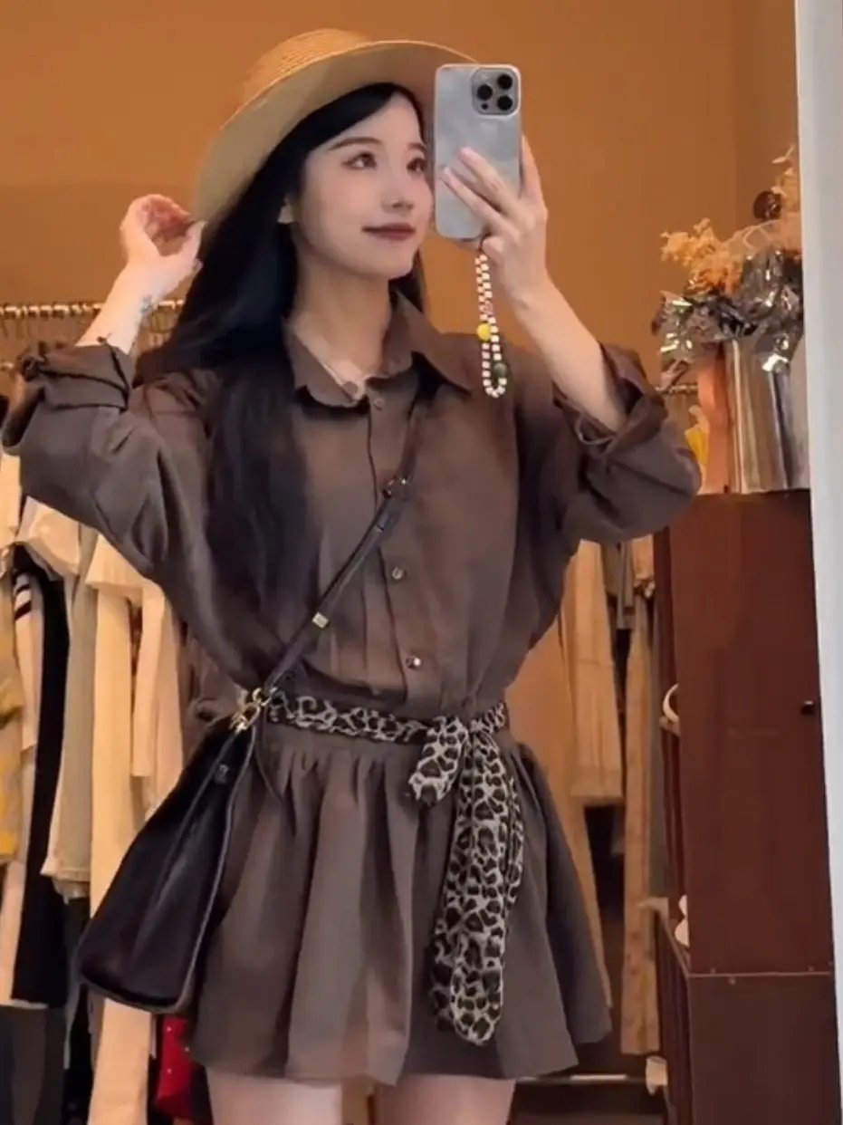 Chic Waist-Cut irt ort Skirt Women's Summer Coffee Color Retro Ele Lady Sle Lightweight Dr Original Design Polye...
Chic Waist-Cut irt ort Skirt Women's Summer Coffee Color Retro Ele Lady Sle Lightweight Dr Original Design Polye...