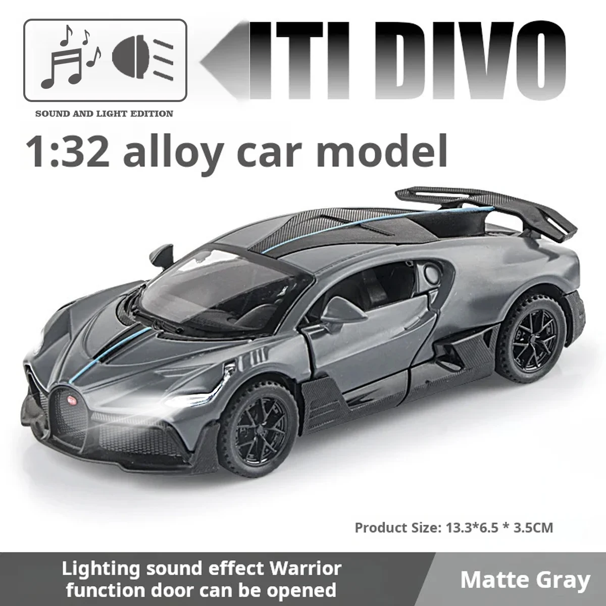 Машинка-модель Lamborghini Divo LP750 из сплава, масштаб 1:32, с открывающимися дверями, звуком и светом, откатным механизмом, миниатюрная спортивная машинка, коллекционная, подарок для мальчика
Машинка-модель Lamborghini Divo LP750 из сплава, масштаб 1:32, с открывающимися дверями, звуком и светом, откатным механизмом, миниатюрная спортивная машинка, коллекционная, подарок для мальчика