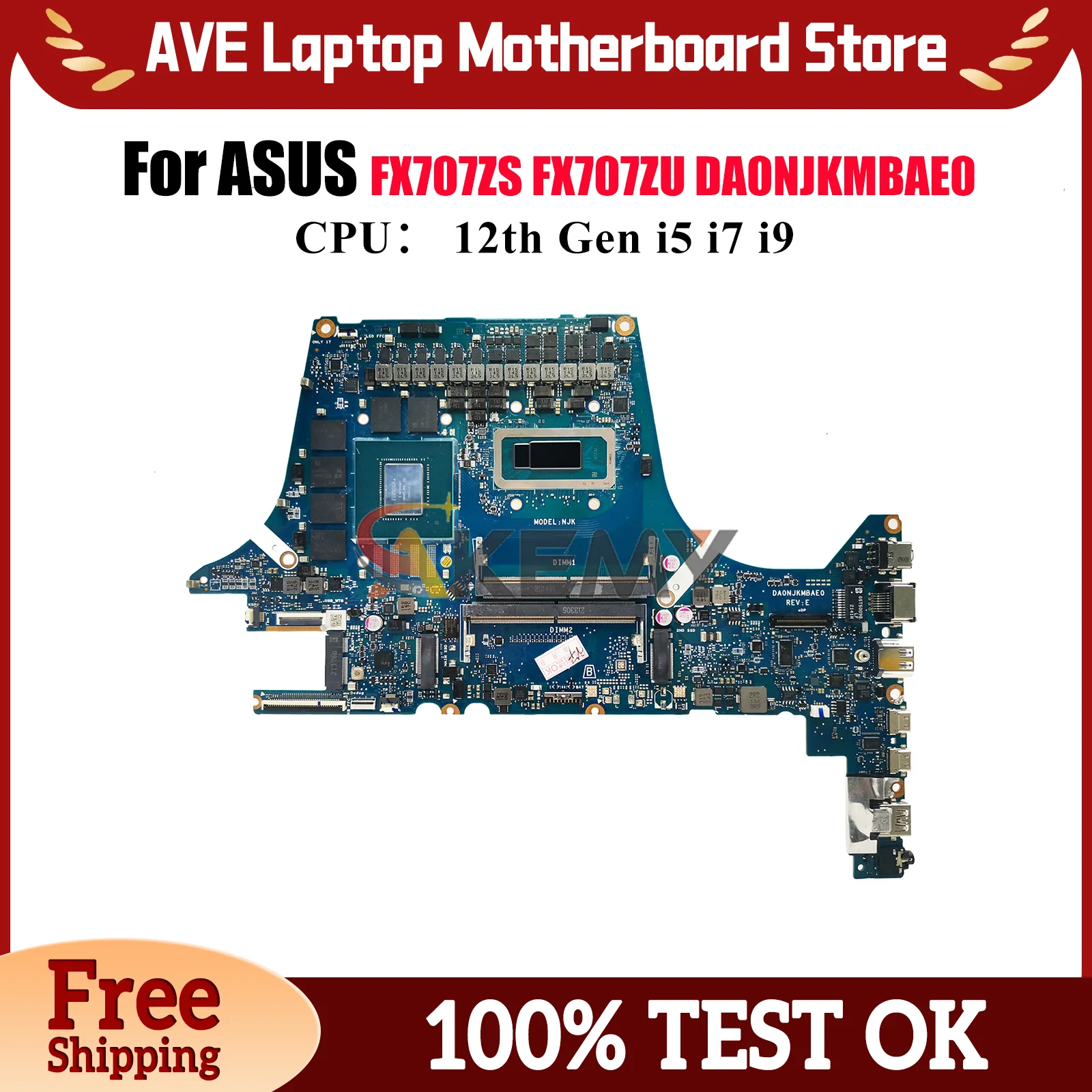 DA0NJKMBAE0 Laptop Motherboard For ASUS TUF Gaming FX707ZR FX707ZS FX707ZV FX507Z FX707ZU FX707ZM Mainboard W/ 12th Gen i5 i7 i9
DA0NJKMBAE0 Laptop Motherboard For ASUS TUF Gaming FX707ZR FX707ZS FX707ZV FX507Z FX707ZU FX707ZM Mainboard W/ 12th Gen i5 i7 i9