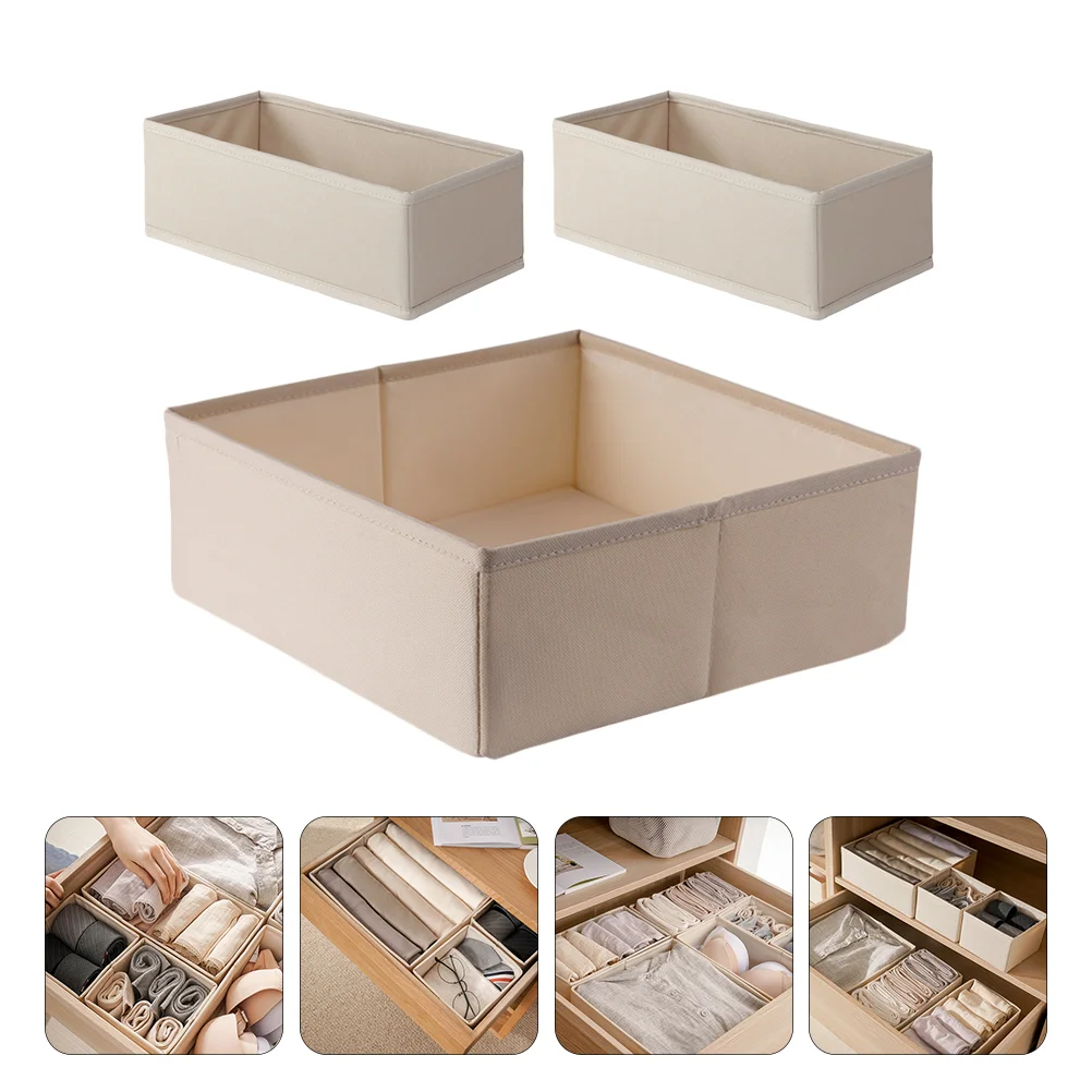 3 Pcs Underwear Storage Box Cloth Container Service Easy Access Keep Items Sorted Store Socks Bras Clothes Cables
3 Pcs Underwear Storage Box Cloth Container Service Easy Access Keep Items Sorted Store Socks Bras Clothes Cables