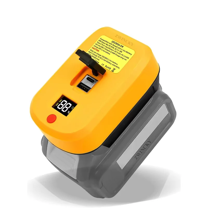 USB-адаптер для зарядки аккумуляторов Dewalt 18V 20V 60V, быстрое зарядное устройство 60W, портативная зарядная станция, USB Type-C
USB-адаптер для зарядки аккумуляторов Dewalt 18V 20V 60V, быстрое зарядное устройство 60W, портативная зарядная станция, USB Type-C