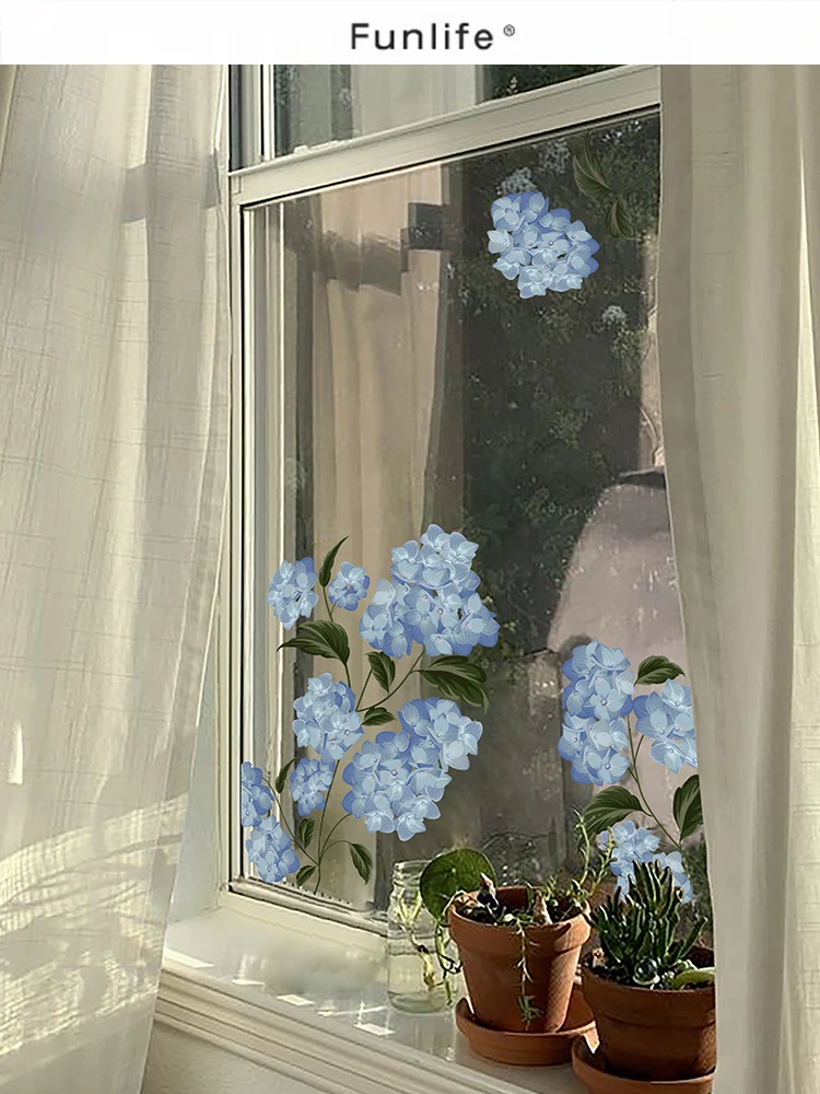 Watercolor Hydrangea Glass Stiers Static Cling Decorative Window Decals for Bedroom Transparent Decor Funlife Brand
Watercolor Hydrangea Glass Stiers Static Cling Decorative Window Decals for Bedroom Transparent Decor Funlife Brand