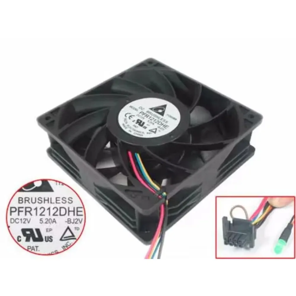 Delta Electronics PFR1212DHE 8J2V DC 12V 5.20A 120x120x38mm Cooling Fan
Delta Electronics PFR1212DHE 8J2V DC 12V 5.20A 120x120x38mm Cooling Fan