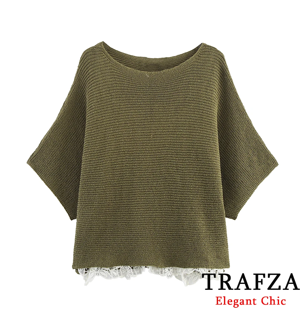 TRAFZA Women Vintage Casual Sweater Lace Hem Knit O-Neck Pullover Tops For Female 2025 Spring Fall Fashion Elegant Lady Sweater
TRAFZA Women Vintage Casual Sweater Lace Hem Knit O-Neck Pullover Tops For Female 2025 Spring Fall Fashion Elegant Lady Sweater